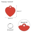 thumbnail image 2 of Unique Bargains Pet ID Tags, Metal Engraving Tags, Heart-Shape Dog ID Tag, Red Blank Tags with Key Rings, 10 Pack, 2 of 7