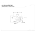 thumbnail image 4 of Kingston Brass Vintage Angle Stop with 3/8" IPS x 3/8" OD Compression, 4 of 4