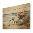 thumbnail image 2 of Designart "Bicycle Calm Pedaling III" Transportation Print on Natural Pine Wood, 2 of 5