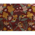 thumbnail image 4 of oneOone Georgette Viscose Maroon Fabric Leaves & Tulip Floral Sewing Fabric By The Yard Printed Diy Clothing Sewing Supplies 42 Inch Wide, 4 of 4