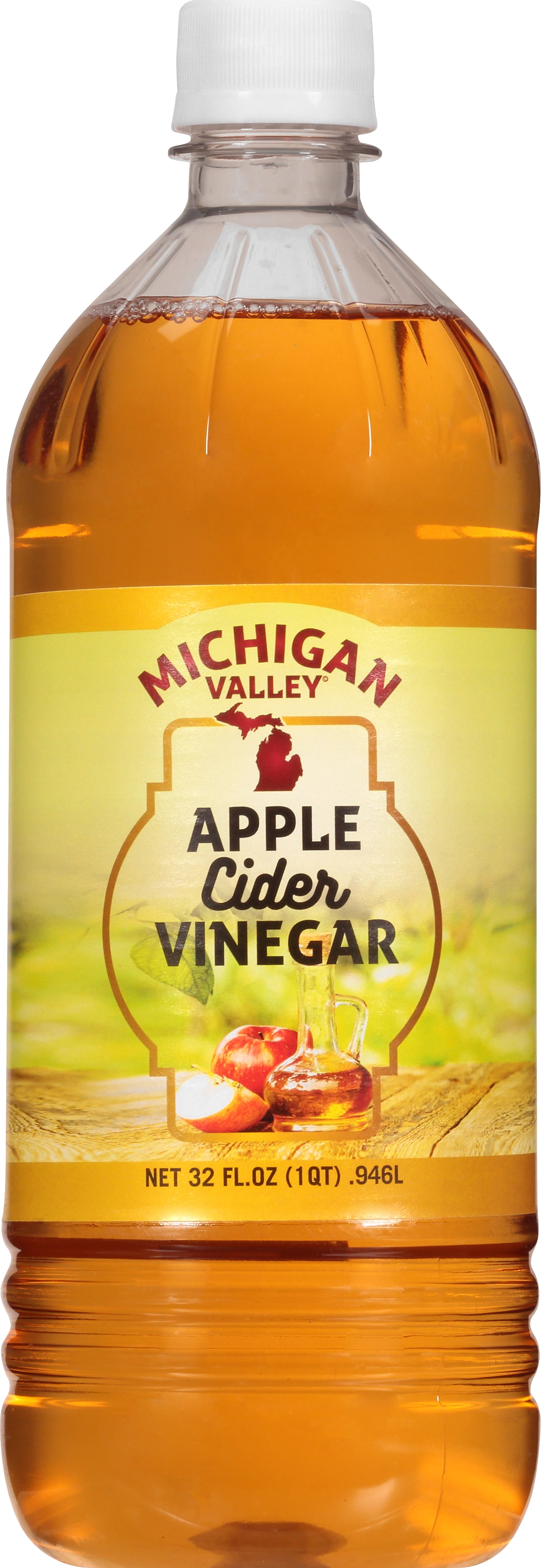 (6 pack) Michigan Valley Apple Cider Vinegar, 128 fl oz