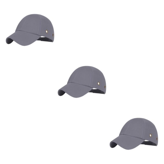 ZheElen Sporty Style Baseball Cap Adjustable And Comfortable To Wear Baseball Bump Caps Safety Bump Cap grey 3Set