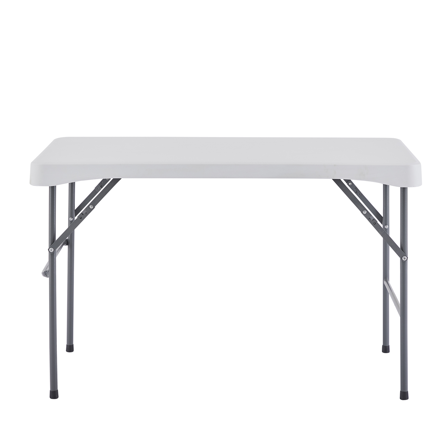 3 Piece Folding Table with Benches, 3.7 Feet Portable Picnic Table Set, Heat Resistant Waterproof Outdoor Dining Table Set, Folding Side Table Set, Table and Bench Set for Party White - image 3 of 7