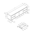 thumbnail image 3 of Monarch Tv Stand, 72 Inch, Console, Media Entertainment Center, 3 of 10