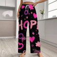 thumbnail image 2 of Hope Pink Ribbon Hearts Pajama Pants Comfortable Elastic Waist Pajamas Fashion Sleepwear Bottoms Plus Size Homewear, 2 of 6