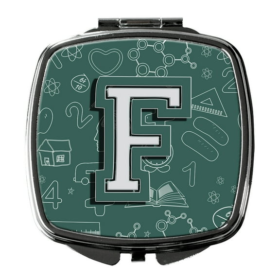 Letter F Back to School Initial Compact Mirror