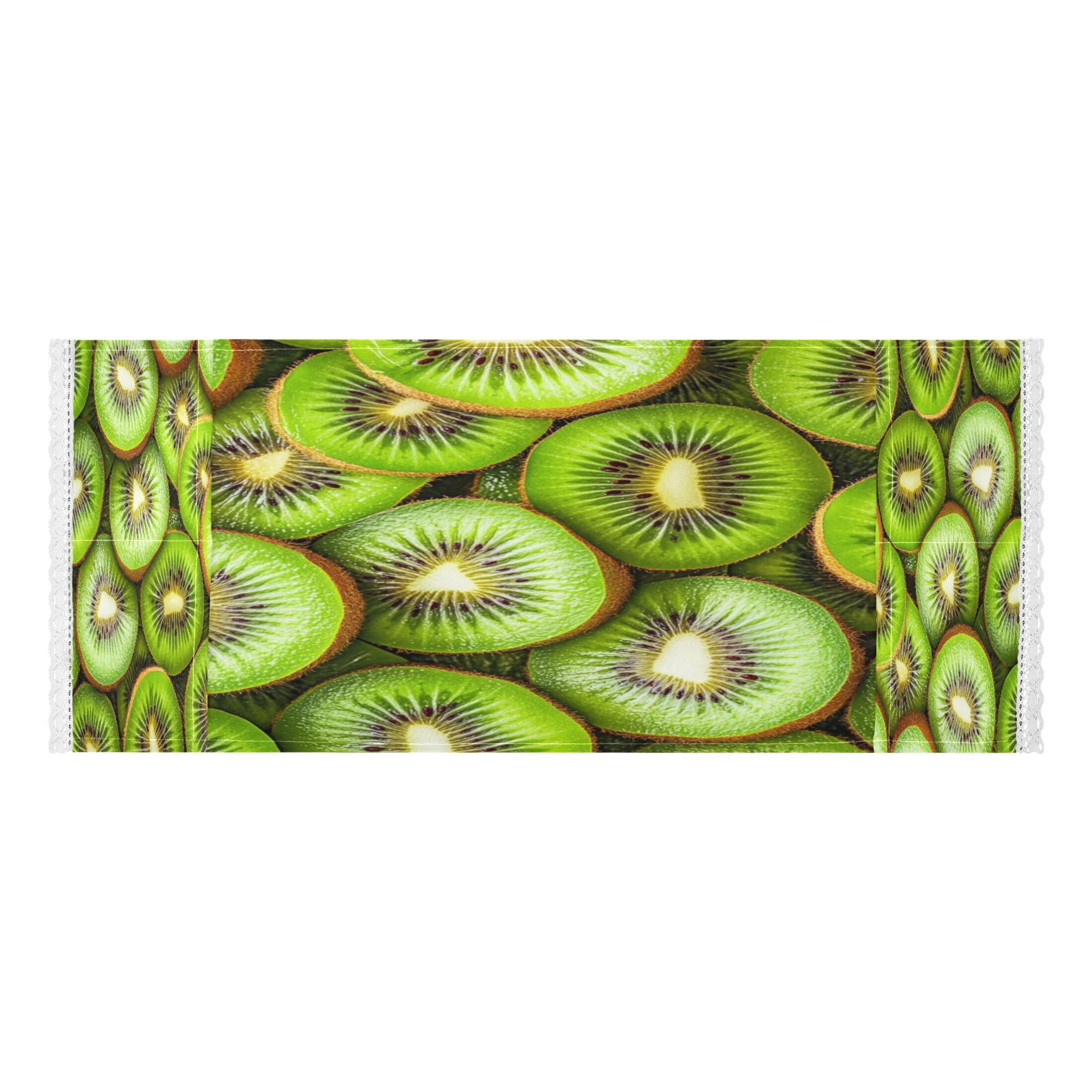 Kiwi Fruit PatternWasher and Dryer Covers Dust-Proof and Oil Resistant Fridge Cover with 4 Storage Pockets Washing Machine Top Cover for Laundry Kitchen Home 51.2 x 22 In