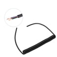 thumbnail image 1 of Uxcell cable retráctil en espiral de 5 pies 20AWG, 300V 105℃, cable de alimentación de 3 conductores, extensión de resorte de alta presión y alta temperatura para equipos portátiles y móviles, 1 of 6