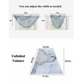 thumbnail image 6 of Waterfall Valances for Windows, Marble Blue Kitchen Sheer Valance Curtains, Modern Abstract Ink Painting Luxury Rod Pocket Elegant Swag Valances for Living Room Bedroom, 47.2"x38.5", 3 Panel, 6 of 8
