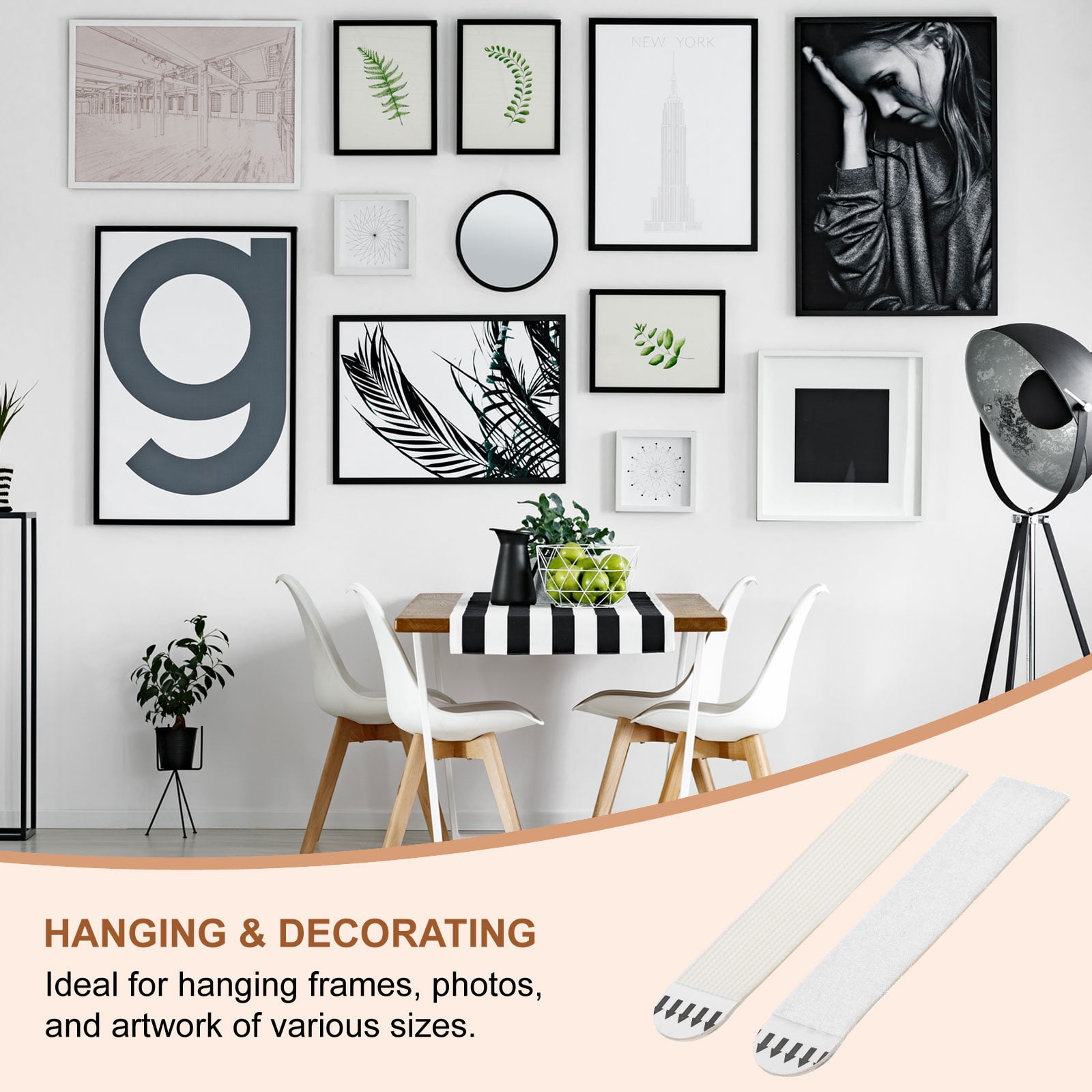 Uxcell Picture Hanging Strips 64 Pcs Picture Hanging Strips Kit Removable Wall Hanging Strips White