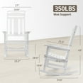 thumbnail image 6 of Dycanpo Outdoor Rocking Chairs Set of 2, Weather Resistant Proch Rocker for Adult, White, 6 of 8