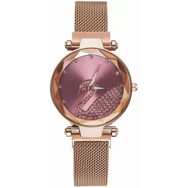 Reloj Para Dama De Cisne Color Rosa