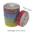 thumbnail image 2 of 5 Rolls Rhinestone Ribbons Clothes Rhinestone Strips Self-adhesive Rhinestone Tapes, 2 of 6