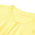 thumbnail image 3 of Odeerbi Toddler Girls Bolero Cardigan Cropped Shrugs Knit Cover Up Children's Solid Color Button Up Cardigan Wool Short Sweater Top Toddler Clothes Yellow, 3 of 5