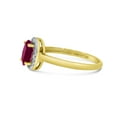 thumbnail image 4 of 10k Yellow Gold Oval Rhodolite Garnet And Diamond Ring, 4 of 6