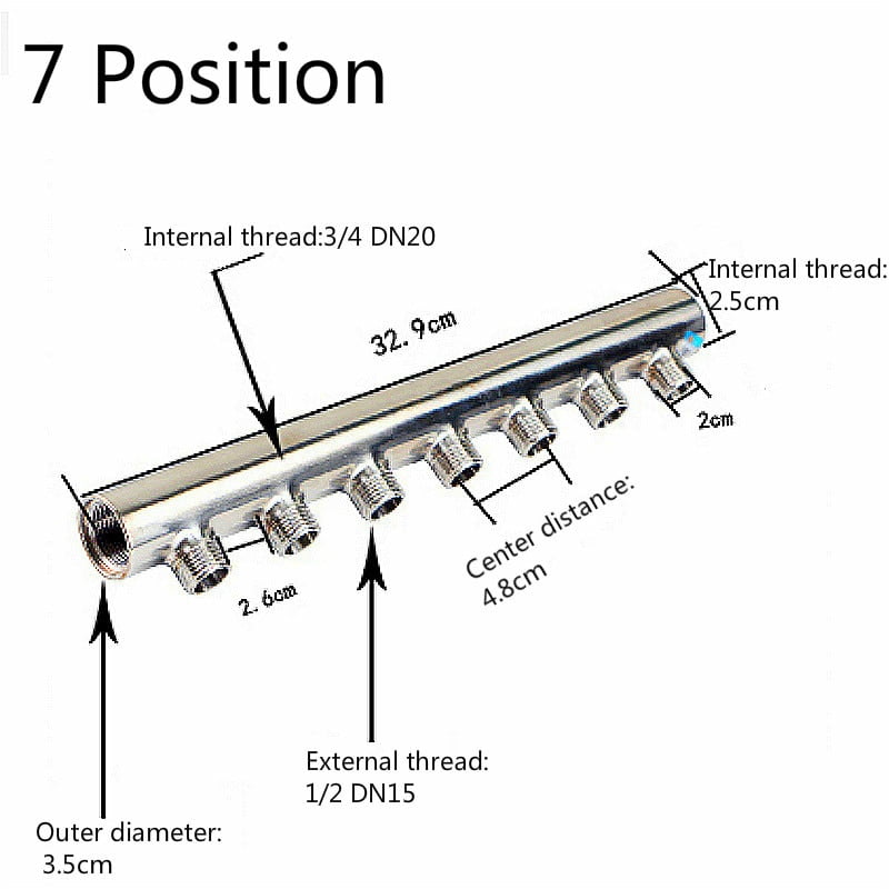 1/2 * 3/3/4/5/6/7 Position Water Distributor Pipe Connector Valve Water Knockout Drum Water Trap