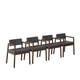 thumbnail image 5 of Juego de Comedor de Madera con 4 Sillas Tapizadas para 4 Personas, Mesa y Sillas para Comedor y Cocina, Midtown Concept Capri, Nogal y Gris Oscuro, 5 of 5