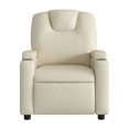 thumbnail image 4 of Massage Recliner Chair Cream - Vibration 6-Point, Adjustable Recliner, Modern Home Theater Seating, 4 of 9