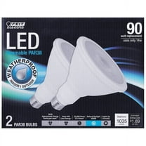 (2-Pk) Feit Electric 14W LED PAR38 Dimmable Indoor/Outdoor Light Bulbs