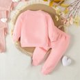 thumbnail image 4 of HCNTES Baby Girl Clothes Winter Toddler Baby Girl Fall Winter Clothes Outfits Funny Letter 6 12 18 24 Months 2T 3T Girl Fall Sweatshirt Pant Set, 4 of 6
