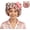 Pink, variant on Women's Satin-Lined Teddy Bonnet, Leopard Print Sleep Cap with Bow for Hair Protection, Brown