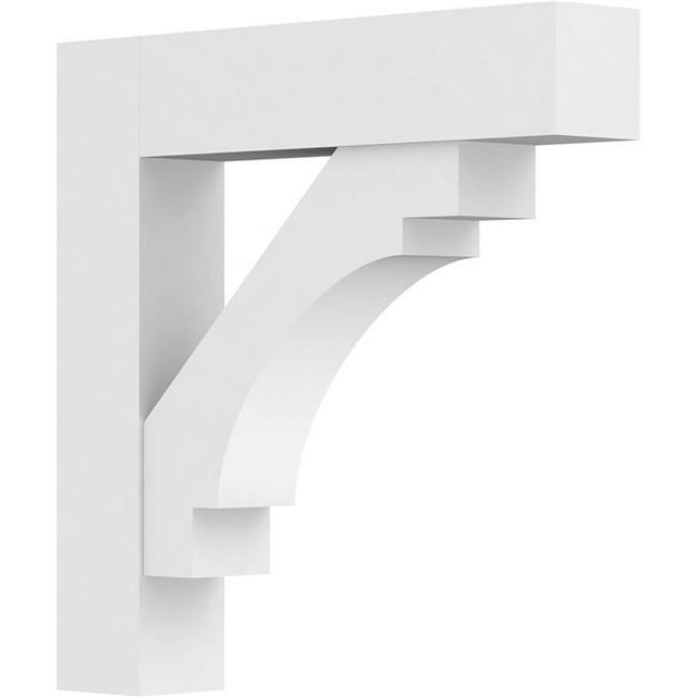 Ekena Millwork BKTP05X30X30MRC05 Support en PVC de Qualité Architecturale Standard avec Extrémités de Bloc - 5 x 30 x 30 Po.