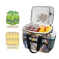 thumbnail image 2 of FORMRS Insulated Cooler Bag 24 Cans Capacity Soft Leakproof Lunch Box with Side Pockets, Purple Flowers, 2 of 7