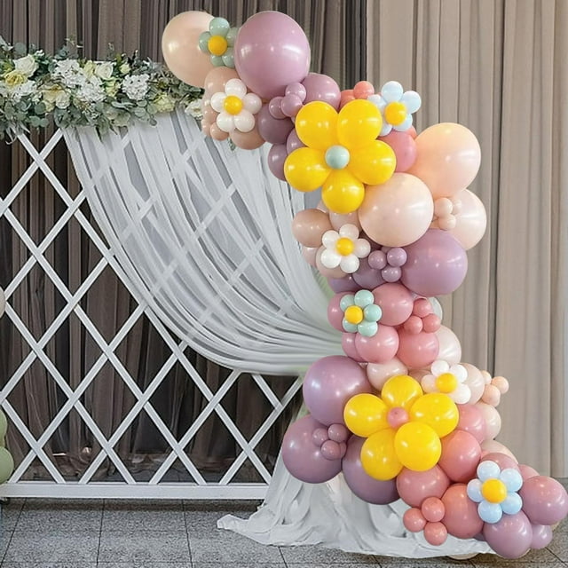 Juego de arco de guirnalda de globos, accesorios para fotos de globos de látex, globos de fiesta DIY, globos Pastel para celebración de aniversario de 198 Uds.