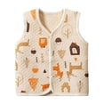 thumbnail image 2 of Swuxness Toddler Solid Color Sleeveless V Neck Tank Fall Warm Open Front Lightweight Casual Top Khaki, 6-9 Months, 2 of 3