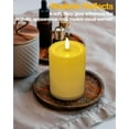 thumbnail image 3 of 3"x6" Outdoor Waterproof Flameless Candles with Remote and Timers, LED Candles, Battery Operated Candles, Electric Fake Pillar Candles for Patio Porch, and Lanterns Decor (Ivory), 3 of 12