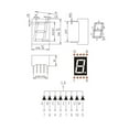 thumbnail image 6 of Uxcell Common Cathode 7 Segment 10 Pin 1 Bit 2.2V 0.56" LED Display Digital Tube Yellow Green 10 Pack, 6 of 6