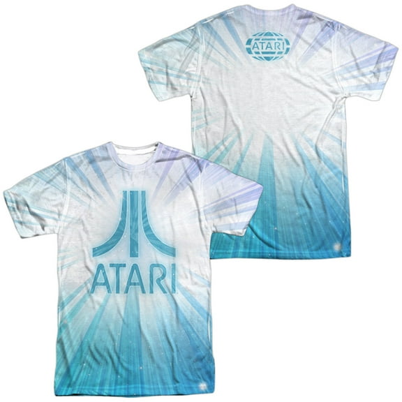Atari Burst Logo Unisex Adult Sublimated Costume T Shirt (Front/Back), Small Multicolor