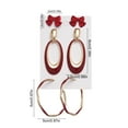 thumbnail image 3 of 3 Pairs Of Women's Earrings Silvers Needle Earring Set Women's Thick And Lightweight Earrings Women's Jewelry Gift, 3 of 8