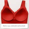 thumbnail image 5 of Bras for Women,Everyday Comfort Bra Soft Breathable Seamless Support Wireless Lightweight Design,Sports Bras for Women,Red,2XL, 5 of 8
