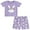 Purple, variant on FEDPOP Toddler Girls Bunny Pajamas Easter Sleepwear Short Sets 2T