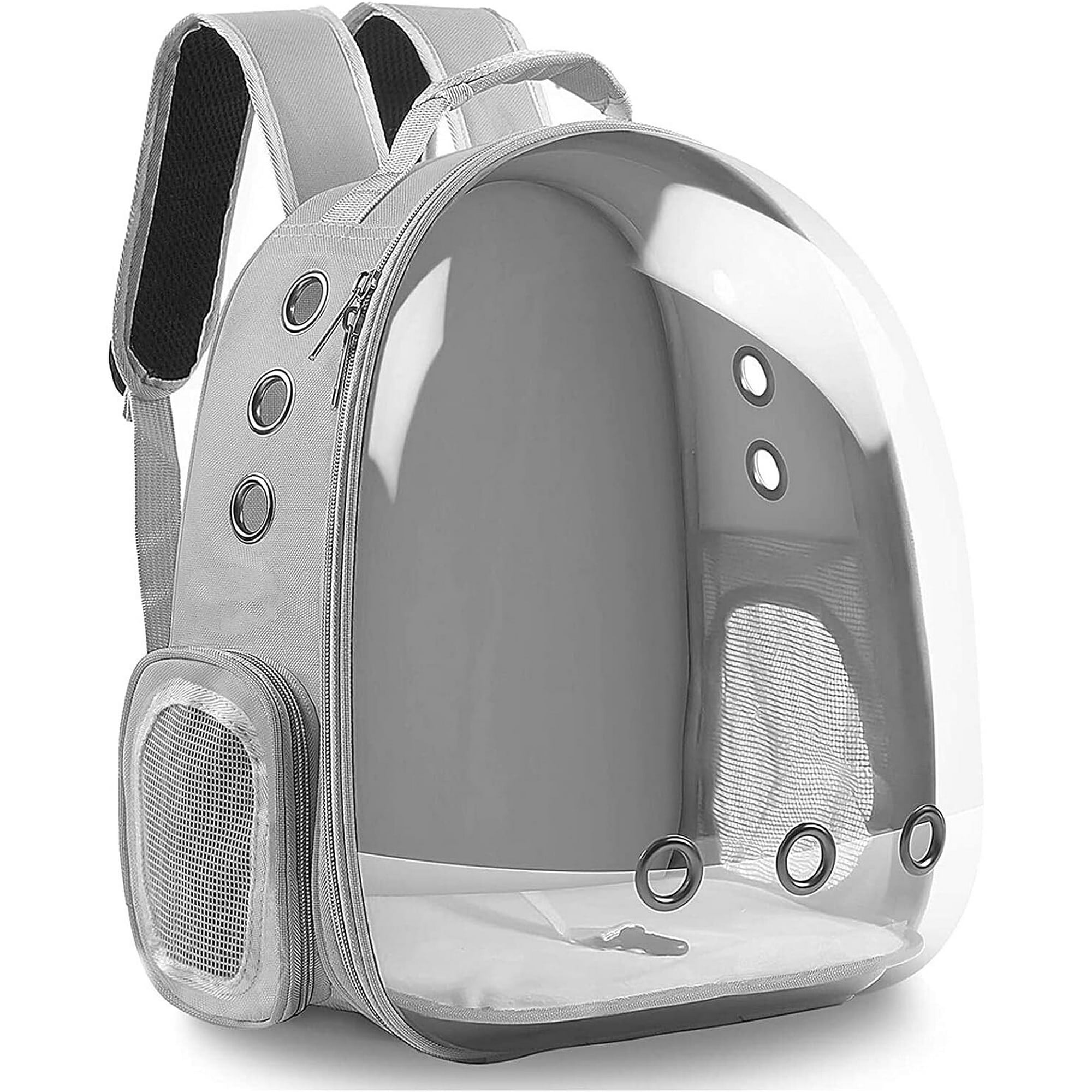 Wattne Bubble Carrying Bag for Small Medium dogs Cats, Space Capsule Pet Hiking backpack, Airline Approved Travel carrier - Grey