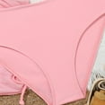 thumbnail image 4 of LIIPEE Girls Boys Swimwear 3 Piece Solid Color Halter Neck Bikini Skirt Set Child Casual Party Bathing Suit,Pink,7-8 Years, 4 of 6