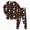 H347-Black, variant on Toddler Halloween Pajamas Girls Boys Funny Graphic Print Pjs Sets Kids Snug fit 2pcs Long-Sleeve Fall Winter Sleepwear