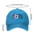 thumbnail image 2 of Soccer Hat, USA CAN MEX 2026 Merchandise, Breathable Cotton Adjustable Hat, Printed Baseball Cap for Football Fans Match Day Wear, 2 of 7