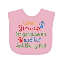 Inktastic Future Auditor Like My Dad Boys or Girls Baby Bib