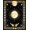 Black Gold Cream, Pattern 13, variant on ODIKA Moth Shaped Gothic Mystical Tarot Whimsical Round Witchy Motif for Home Office, Gaming Room, Under Desk, Non-Slip Chair-Friendly