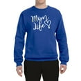 thumbnail image 2 of Mom Life Best Mom Mother's Day Gift Blessed Family Kids | Mens Mother's Day Crewneck Graphic Sweatshirt, Royal, X-Large, 2 of 4