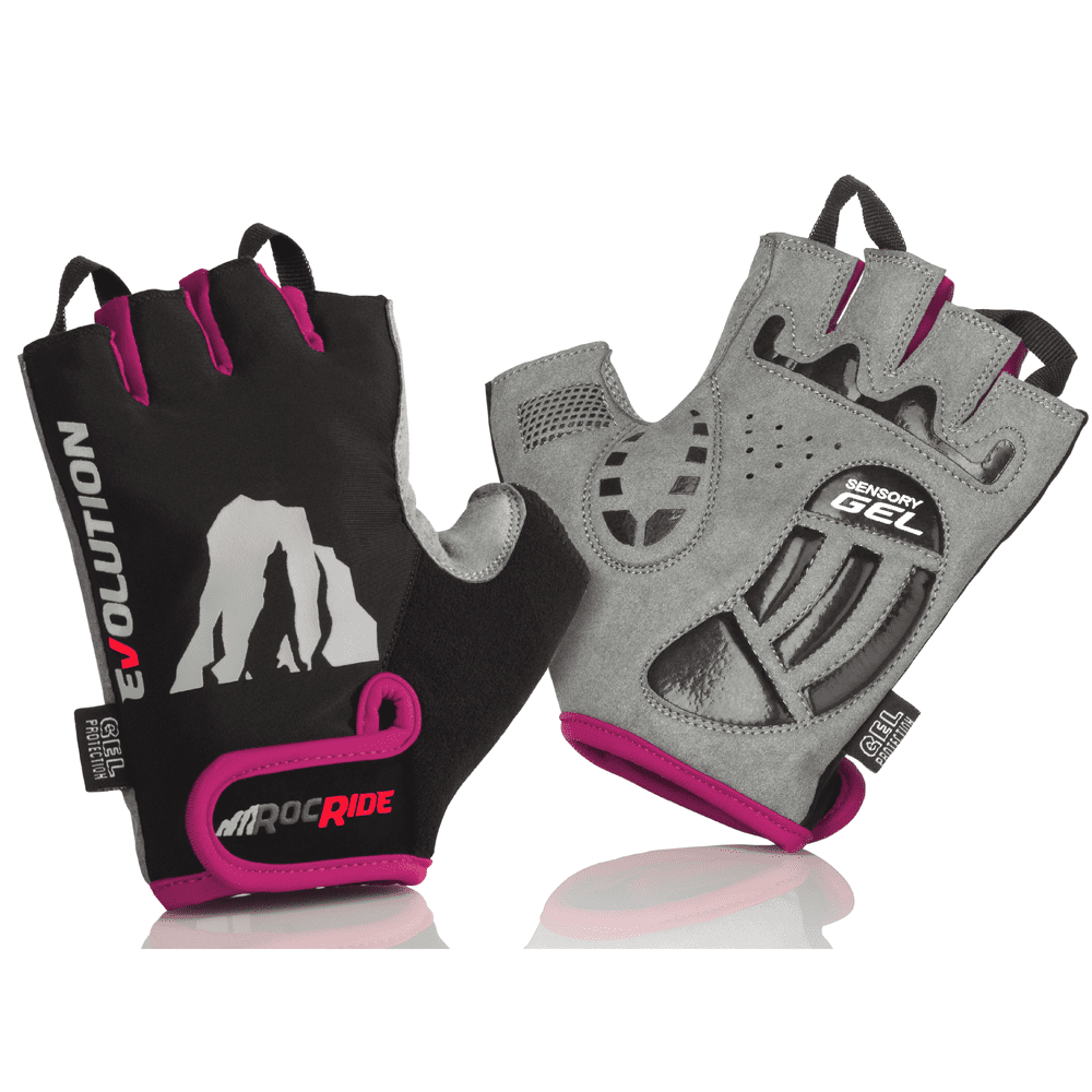 RocRide Womens Cycling Gloves Gel Padded Half Finger for Road and