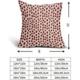 thumbnail image 5 of Red Cream Pillow Covers 16x16 Set of 2 Boho Design Polka Dot Throw Pillows Modern Brush Strokes Print Decorative Outdoor Pillowcase Square Cushion Cover Linen Pillow Case for Home Sofa Couch Bed, 5 of 5