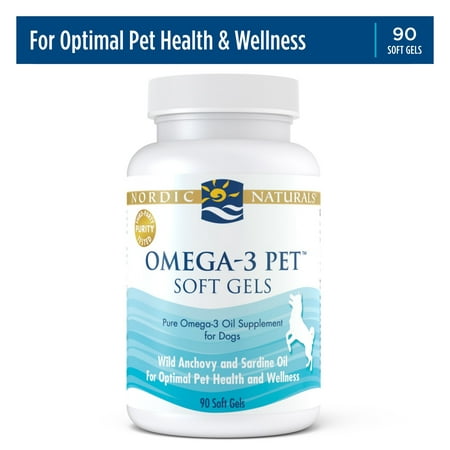 Nordic Naturals Omega-3 Pet, Soft Gels for Dogs, EPA & DHA, Fish Oil, 90 Ct