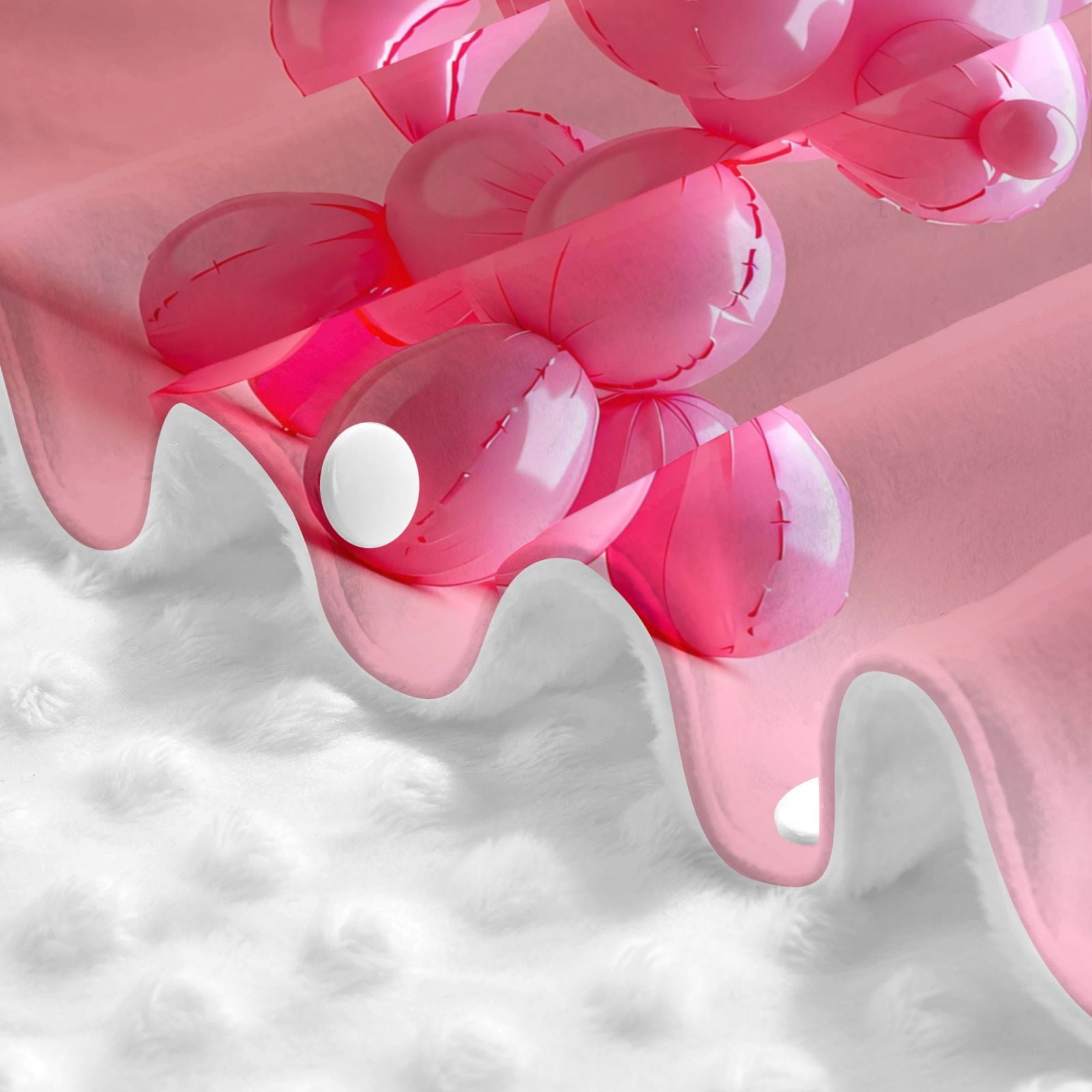 Car Seat Cover Baby - Pink Balloon Puppy Art Breathable Infant Car Seat Cover for Baby Carseat, Lightweight Comfort Baby Essentials Must Haves Newborn Stuff for Girl Boy