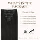 thumbnail image 2 of - Extensiones de cabello humano liso Remy con clip, color negro natural, grueso, 14 pulgadas, 7 piezas, 120 gramos, 2 of 5