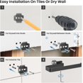 thumbnail image 6 of KIBI Blaze 10 inch Hand Towel Bar Bathroom Towel Holder Solid Brass Wall Mounted Modern Bathroom Towel Bar (Brushed Nickel) (KBA16), 6 of 9