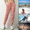 thumbnail image 4 of Women Sport Pants with Drawstring Side Pockets Trouser Joggers Yoga, 4 of 8