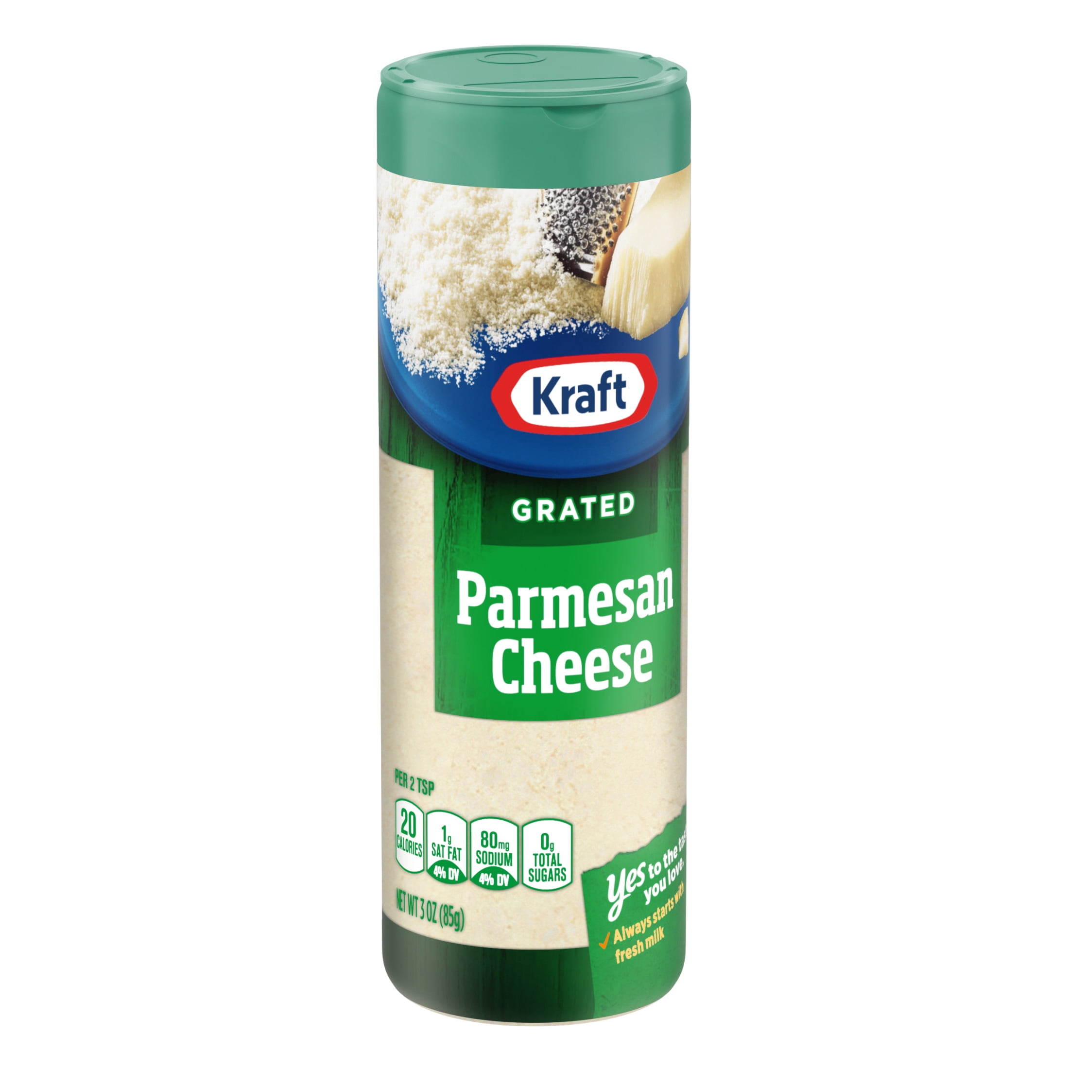 Kraft Natural Grated Parmesan Cheese Shaker, 3 oz Bottle